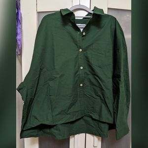 Tradlands Box Button Up - 1X - Evergreen